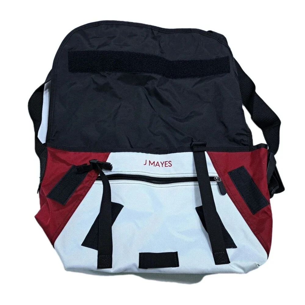 Nike ID Messenger Crossbody Bag White Red Black Tech Nylon Accelerate
